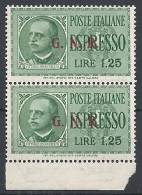 1943-44 RSI ESPRESSO BRESCIA 1,25 LIRE III TIPO VARIETà LEGGI MNH ** - RSI037-2 - Exprespost