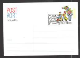 SUEDE Entier Postal Obl. Commémorative - Postwaardestukken