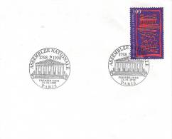 ASSEMBLEE NATIONALE_PARIS_ Premier Jour Timbre 24/01/1998 - Bolli Provvisori