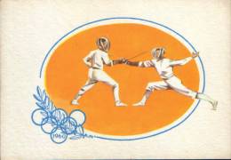 Italia-Postcard 1960-Fencing;Escrime;Fechten-2/scans - Schermen