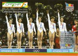 ROMANIA, WOMEN'S GYMNASTICS TEAM, OLYMPIC CHAMPION, ATHENS 2004 CATALINA PONOR,SILVIA STROESCU,MONICA ROSU,ALEXANDRA ERE - Gymnastique