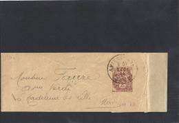 EB016 - Entier Postal Bande Journal Type Blanc 2c - Postée D'AMIENS - Streifbänder