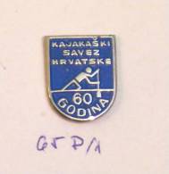 KAYAK & CANOE FEDERATION OF CROATIA (Yugoslavia) Rowing Aviron Rudern Kayac Remo Canottaggio / JUBILEE PIN - Canoë