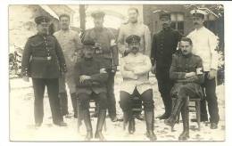 Carte Photo Groupe Soldats De La Croix Rouge Gradés Personnels - Rotes Kreuz