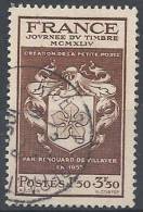 1944 FRANCIA USATO GIORNATA DEL FRANCOBOLLO - FR563 - Used Stamps