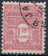 1944 FRANCIA USATO ARCO DI TRIONFO 1,50 F - FR564 - 1944-45 Arc De Triomphe