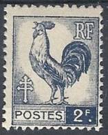 1944 FRANCIA GALLO E MARIANNA SERIE DI ALGERI 2 F MH * - FR565 - 1944 Gallo E Marianna Di Algeri