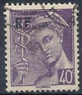 1944 FRANCIA USATO MERCURIO SOPRASTAMPATO RF 40 CENT - FR566 - Used Stamps