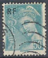 1944 FRANCIA USATO MERCURIO SOPRASTAMPATO RF 50 CENT - FR566 - Oblitérés