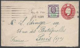 GRANDE-BRETAGNE - Bel Entier Pour La France Avec Un Complément D'affranchissement Du 16 Décembre 1907 - Used Stamps