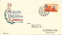 Türkey FDC 5-5-1959 With Cachet Europa - FDC