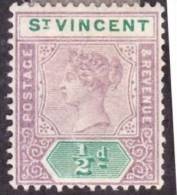 O)1898 ST VINCENT, SCN 62, PERF 14,QUEEN VICTORIA-LILA,INUSED. - St.Vincent (1979-...)
