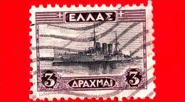 GRECIA - HELLAS - Usato - 1927 - Nave - Battello - Le Croiseur " Averof "  - 3 - Used Stamps