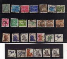 INDIA INDE 1950 - 1976  DEFINITIVE STAMPS 27 PIECES USED - Used Stamps