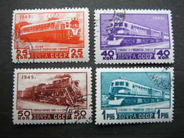 Trains Locomotives # Russia USSR Sowjetunion # 1949 Used # Mi. 1414/7 - Oblitérés