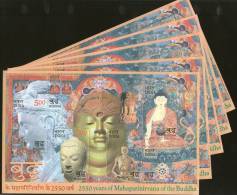 India 2007 2550 Years Of Mahaparinirvan Of The Buddha Buddhism Sc 2198a M/s X5 MNH Inde Indien - Buddhism