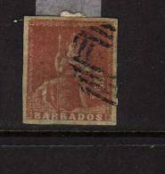 Barbades (1852-55) - "Britannia" Oblitéré - Barbados (...-1966)