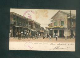 Panama - Colon - Bolivar Street  ( Animée Cantina Colon Attelage Cachet Taxe Dest. Viaud Le Havre Ph. Maduro ) - Panamá