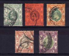 Hong Kong - 1904 - Definitives (Part Set, Watermark Multiple Crown CA) - Used - Oblitérés