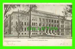 SPRINGFIELD, MA - CENTRAL HIGH SCHOOL - PUB. BU FORBES & WALLACE - TRAVEL IN 1906 - UNDIVIDED BACK - THE METROPOLITA - Springfield