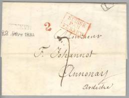 Heimat GE Genève 1836-08-22 Brief Nach Annobay (Suisse Par Ferney) - ...-1845 Prefilatelia