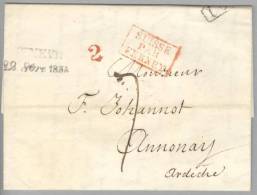 Heimat GE Genève 1836-08-22 Brief Nach Annobay (Suisse Par Ferney) - ...-1845 Precursores