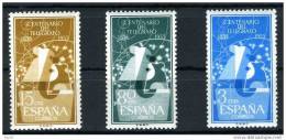 1955, CENTENARIO DEL TELEGRAFO**, SIN FIJASELLOS. MUY BONITOS - Unused Stamps