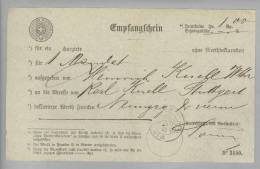 Heimat ZH Winterthur 1878-07-22 Auf Empfangsschein - Lettres & Documents