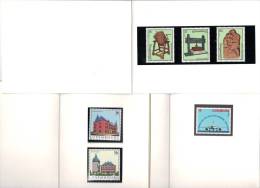 LUXEMBOURG 1995/96 Lot D'encarts Des Postes Timbres & Carnet Tous ** - Ongebruikt