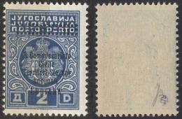 SLOVENIA - LUBIANA - SEGANATASSE - 2 Din - S. S 13 - **MNH - Lubiana