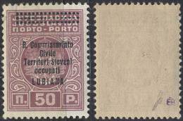 SLOVENIA - LUBIANA - SEGANATASSE - 0,50 Din - V.LILLA - S. S 11a - **MNH - Lubiana