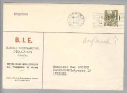 Schweiz Ämter B.I.E. 1946-02-15 Genève BIE Imprime Nach Luzern - Officials