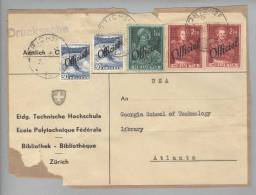 Schweiz Dienst 1959-03-03 Drucksachen-Paketettiquette CHF 5.60 Nach Atlanta - Officials