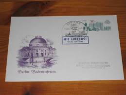 Postal Stationery DDR Ganzsache Deutschland 1987 Echt Gelaufen 30 Pf 750 Jahre Berlin - Bodemuseum Airmail Luftpost - Postkarten - Gebraucht