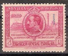 GUINEA 1929. EXPO SEVILLA-BARCELONA 4 Pta**. 45 €. ESCASO - Guinea Espagnole