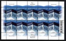 ESTONIE ESTONIA 2001, L'EAU, Feuillet De 10 Valeurs, Neuf / Mint. Rbg - 2001