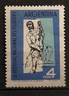 Argentine Argentina 1964 N° 681 ** Festival, Folklore, El Payador, Juan Carlos Castagnino, Musique, Guitare - Ungebraucht