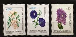 Argentine Argentina 1989 N° 1687 / 9 ** Courants, Fleurs, Eichhornia Crassipes, Embothirum Coccineum, Ipomoea Purpurea - Ongebruikt