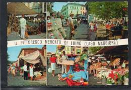 21016  IL PITTORESCO MERCATO DI LUINO  1965 - Luino