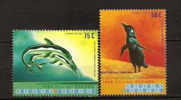 Argentine Argentina 1999 N° 2077 / 8 ** Océans, Manchot, Dauphins, Poissons - Unused Stamps