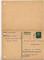 DR P183I Antwort-Postkarte  Dresden - Radebeul 1929  Kat. 15,00 € - Postcards