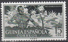 Guinea Española 1954 Michel 301 Neuf ** Cote (2002) 0.20 Euro Chasseur - Spanish Guinea