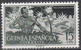 Guinea Española 1954 Michel 301 Neuf ** Cote (2002) 0.20 Euro Chasseur - Guinea Española