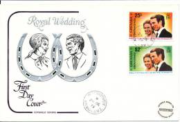 Great Britain Grenada Royal Wedding Princess Anne And Mark Philips Martinique 24-12-1973 With Cachet - Grenada (...-1974)