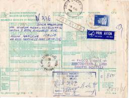 BOLLETTINO PACCO POSTALE SPEDITO DA ROMANIA-1979-IN ITALIA-CREMA-(CREMONA) - Paketmarken