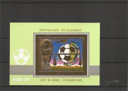 Coupe Du Monde-1974 ( BF 22C Xxx-MNH- Du Dahomey En Tirage Spécial Sur Vert ) - 1974 – West Germany