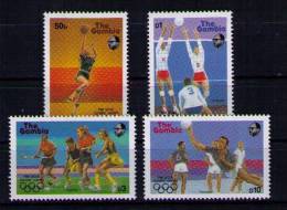 GAMBIA 1987 - JUEGOS OLIMPICOS DE SEUL 88 - YVERT 662-665 - Jockey (sobre Hierba)