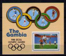 GAMBIA 1987 - JUEGOS OLIMPICOS DE SEUL 88 - YVERT BLOCK 38 - Pallamano