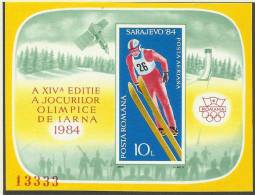 RO 1983-4011 OLYMPIC GAMES SARAJEVO, ROMANIA, S/S, MNH - Winter 1984: Sarajevo