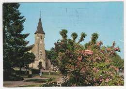 CPSM DUN LE PALESTEL, 2e PRIX NATIONAL DES VILLES FLEURIES, SQUARE FERNAND RIOLLET ET L´EGLISE, CREUSE 23 - Dun Le Palestel